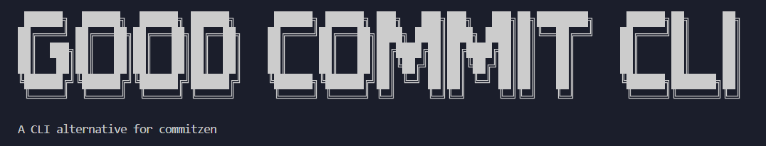 Good Commit CLI 로고 화면