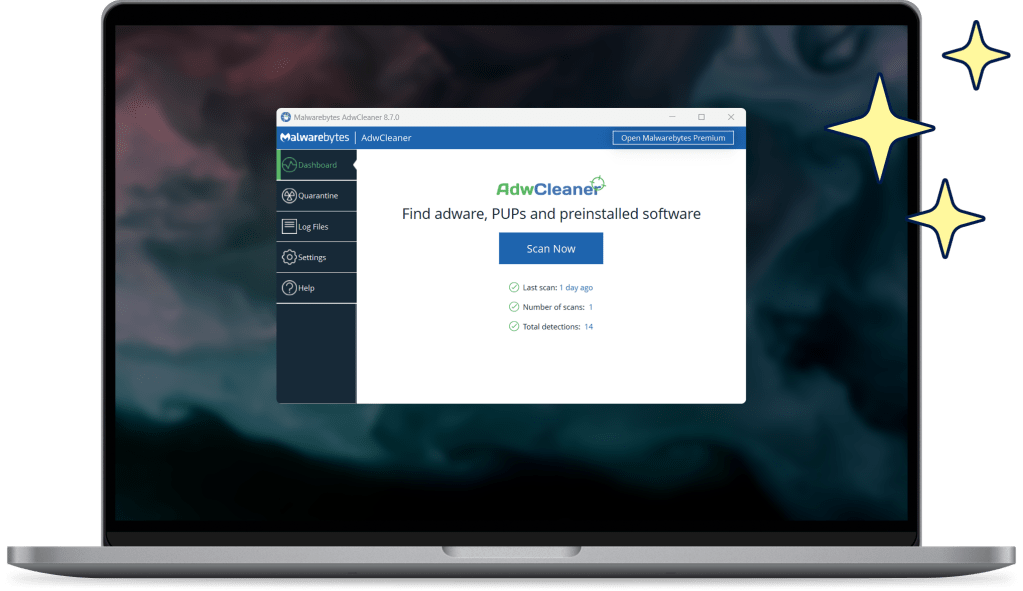 AdwCleaner 인터페이스