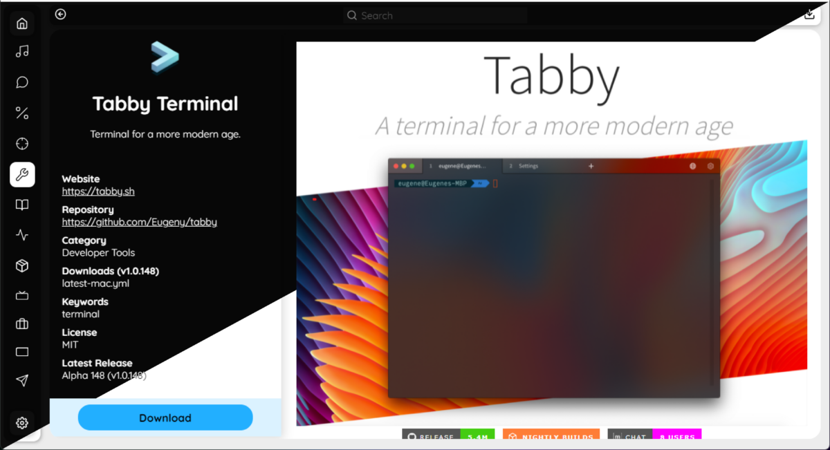 Tabby Terminal 앱 상세 정보