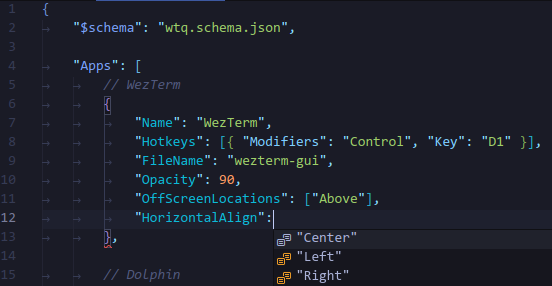 JSON 설정 편집기