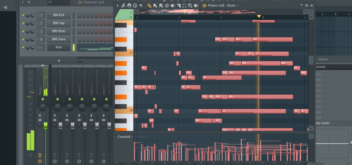 MIDI 편집 소프트웨어 화면