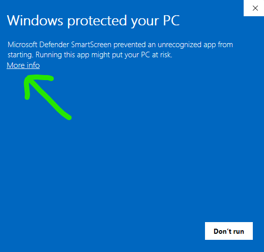 Windows 보안 경고