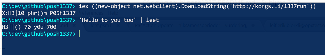 PowerShell에서 웹 요청 및 leet 변환