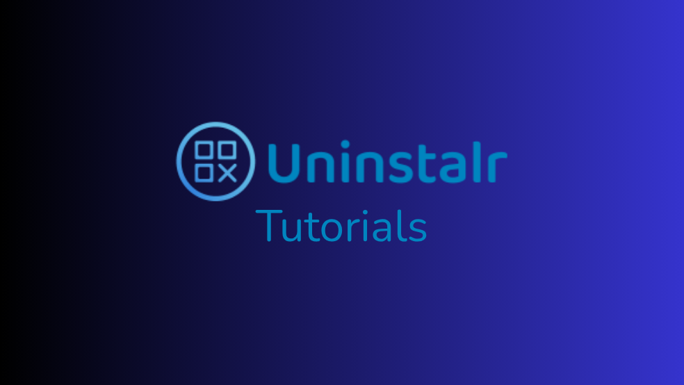 Uninstalr 튜토리얼 화면