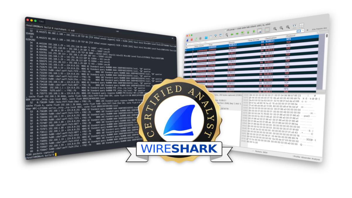 Wireshark 인증 분석가 로고
