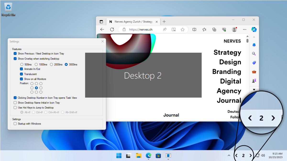 설정 창 (반복)