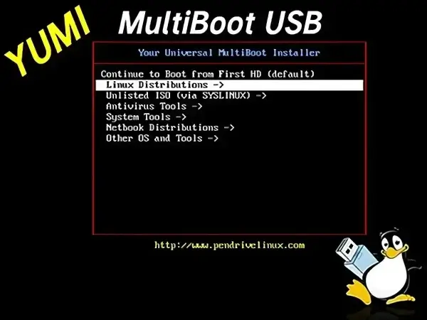 멀티부트 USB 메뉴
