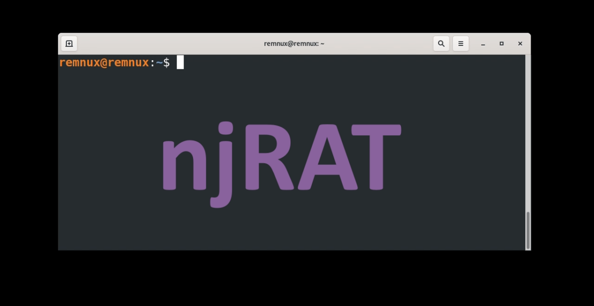 njRAT 실행 화면